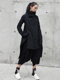 Flytonn-Winter Outfits Christmas Thanksgiving Gift New Year's Eve Outwear High-neck Cool Irregular Warm Jacket