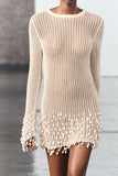 Flytonn- Pearl Fringe Knit Dress