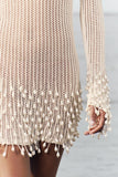 Flytonn- Pearl Fringe Knit Dress