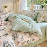 Flytonn-2025 Spring Bedding Set Floral Duvet Cover Set 2025 New Spring Twin Queen Size Girls Boys Flat Sheet Pillowcase No Filler Fashion Home Hotel Bed Linens