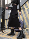 Flytonn-y2k outfits Irregular Skirt Women's Spring Summer New High Street Harajuku High Waist A-line Long Skirt Vinatge Punk Dress Gothic Streetwear