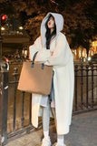 Flytonn-cute winter outfits casual winter outfits christmas outfit party look inspos Two Piece Hooded Style Wool Warm Jacket