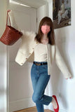 Flytonn-cute winter outfits casual winter outfits christmas outfit party look inspos Long Sleeve O-Neck Single Breasted Cardigan Sweater