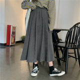 Flytonn-cute winter outfits casual winter outfits christmas outfit party look inspos High Waist Vintage Loose Casual Skirts