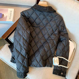 Flytonn-cute winter outfits casual winter outfits christmas outfit party look inspos Loose Retro Collar Black Parkas Jacket