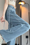 Flytonn-cute winter outfits casual winter outfits christmas outfit party look inspos High Waist Cute Drawstring Long Jeans Pants