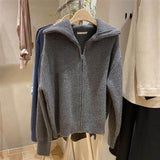 Flytonn-cute winter outfits casual winter outfits christmas outfit party look inspos Solid Knitted Hooded Cardigan Sweater