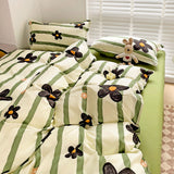 Flytonn-2025 Spring Bedding Set 2025 New Kawaii Duvet Cover Flat Sheet Pillowcases Kit No Filling Twin Single Queen Size Kids Adult Bedding Set Ins Style