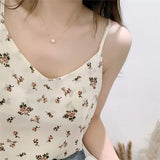 Flytonn-cute winter outfits casual winter outfits christmas outfit party look inspos Florals Pattern V-Neck Sexy Casual Tank Top