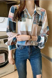 Flytonn-cute winter outfits casual winter outfits christmas outfit party look inspos Long Sleeve Spring Pattern Blouse Shirt