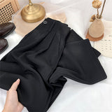 Flytonn-cute winter outfits casual winter outfits christmas outfit party look inspos High Waist Loose Office Pants Suits