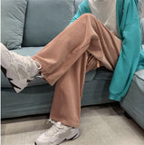 Flytonn-cute winter outfits casual winter outfits christmas outfit party look inspos Loose Wide Leg Corduroy Sweatpants