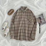 Flytonn-cute winter outfits casual winter outfits christmas outfit party look inspos Vintage Long Sleeve Button Up Plaid Shirts