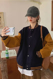 Flytonn-cute winter outfits casual winter outfits christmas outfit party look inspos Loose Casual Color Varsity Baseball Jacket