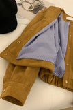 Flytonn-cute winter outfits casual winter outfits christmas outfit party look inspos Long Sleeve Suede Short Jacket