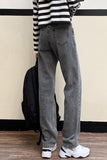 Flytonn-cute winter outfits casual winter outfits christmas outfit party look inspos High Waist Vintage Grey Jeans Pants