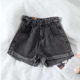 Flytonn-cute winter outfits casual winter outfits christmas outfit party look inspos High Waist Retro Denim Wide Leg Shorts Jeans