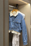 Flytonn-cute winter outfits casual winter outfits christmas outfit party look inspos Long Sleeve Denim Fleeced Jacket