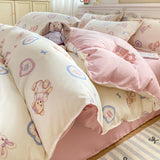 Flytonn-2025 Spring Bedding Set Fashion Bedding Set No Filler Full Queen Size Duvet Cover Flat Sheet Pillowcase Kids Adults Soft Comforter Cover