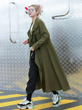 Flytonn-Winter Outfits Christmas Thanksgiving Gift New Year's Eve Outwear Light Loose Solid Trench Coat