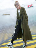 Flytonn-Winter Outfits Christmas Thanksgiving Gift New Year's Eve Outwear Light Loose Solid Trench Coat