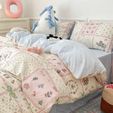 Flytonn-2025 Spring Bedding Set Kawaii Bedding Set for Kids Ins Twin Queen Size Duvet Cover Flat Sheet Pillowcase No Filler Girls Boys Home Totel Bed Linens