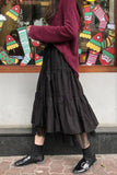 Flytonn-cute winter outfits casual winter outfits christmas outfit party look inspos High Waist Elastic Long Mesh Skirts