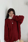 Flytonn-cute winter outfits casual winter outfits christmas outfit party look inspos Long Sleeve O-Neck Knitted Warm Sweater