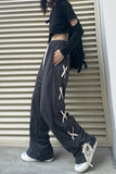 Flytonn-cute winter outfits casual winter outfits christmas outfit party look inspos Loose Side Tie Style Jogging Pants