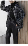 Flytonn-cute winter outfits casual winter outfits christmas outfit party look inspos Long Sleeve Retro Black Plaid Shirt