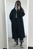 Flytonn-cute winter outfits casual winter outfits christmas outfit party look inspos Simple Turn Down Collar Long Woolen Coat