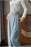 Flytonn-cute winter outfits casual winter outfits christmas outfit party look inspos High Waist Loose Drawstring Office Long Pants