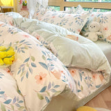 Flytonn-2025 Spring Bedding Set Floral Duvet Cover Set 2025 New Spring Twin Queen Size Girls Boys Flat Sheet Pillowcase No Filler Fashion Home Hotel Bed Linens