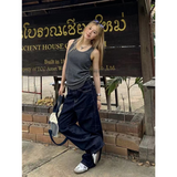 Flytonn-Autumn Women Harajuku Cargo Baggy Blue Jeans Streetwear Hip Hop Oversize Casual Wide Leg Vintage Y2k Loose Trousers