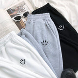 Flytonn-cute winter outfits casual winter outfits christmas outfit party look inspos Casual Smile Emoticon Jogger Sweatpants