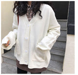 Flytonn-cute winter outfits casual winter outfits christmas outfit party look inspos Long Sleeve V-Neck Loose Cardigan Sweater