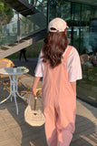 Flytonn-cute winter outfits casual winter outfits christmas outfit party look inspos Casual Pink Summer Denim Jumpsuit