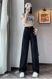 Flytonn-cute winter outfits casual winter outfits christmas outfit party look inspos High Waist Cute Drawstring Long Jeans Pants