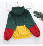 Flytonn-cute winter outfits casual winter outfits christmas outfit party look inspos Long Sleeve Cute Colors Combination Hooded Corduroy Jacket