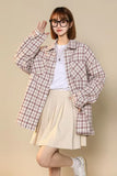 Flytonn-cute winter outfits casual winter outfits christmas outfit party look inspos Loose Retro Houndstooth Pattern Blouse Shirt