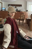 Flytonn-cute winter outfits casual winter outfits christmas outfit party look inspos Loose Casual Color Varsity Baseball Jacket