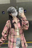 Flytonn-cute winter outfits casual winter outfits christmas outfit party look inspos Long Sleeve Retro Plaid Colors Blouse Shirt