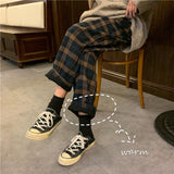 Flytonn-cute winter outfits casual winter outfits christmas outfit party look inspos Retro Plaid Colors Long Pants