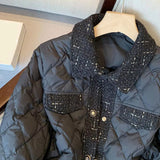 Flytonn-cute winter outfits casual winter outfits christmas outfit party look inspos Loose Retro Collar Black Parkas Jacket