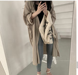 Flytonn-cute winter outfits casual winter outfits christmas outfit party look inspos Loose Long Oversize Cardigan Blouse Shirt