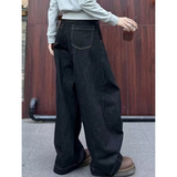 Flytonn-Harajuku Casual 00S High Waist Loose Jeans 2025 Spring Winter Pants Women's Y2K Wide Leg Baggy Street Style Denim Trouser