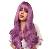 FLYTONN Wigs for Women Mature Ladies Style Wigs Multicolor Adjustable Women Wigs For Long Curls Synthetic Wigs Wig Daily Party Use (Color : A, Size : 24in)