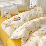 Flytonn-2025 Spring Bedding Set Cute Dog Bedding Set New Arrival Blue Twin Queen Duvet Cover Flat Sheet Pillowcase No Filler Girl Boys Hotel Home Bed Linens