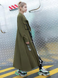 Flytonn-Winter Outfits Christmas Thanksgiving Gift New Year's Eve Outwear Light Loose Solid Trench Coat