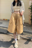 Flytonn-cute winter outfits casual winter outfits christmas outfit party look inspos Loose Big Pockets Vintage Shorts Pants